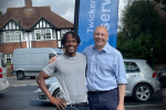 Ron Mushiso and Jonathan Hulley out talking to residents in West Twickenham